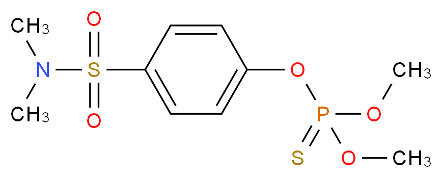 4-(dimethylsulfamoyl)phenyl methyl methoxy(sulfanylidene)phosphonite_分子结构_CAS_52-85-7