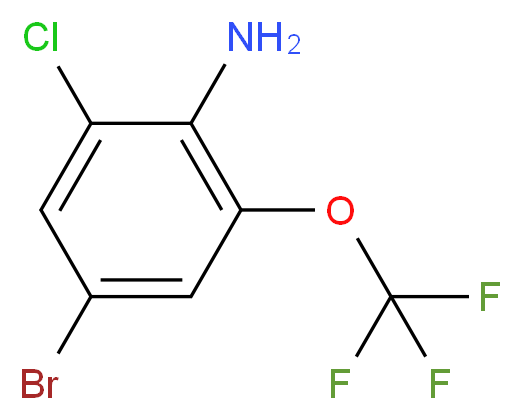 4-Bromo-2-chloro-6-(trifluoromethoxy)aniline_分子结构_CAS_885266-98-8)