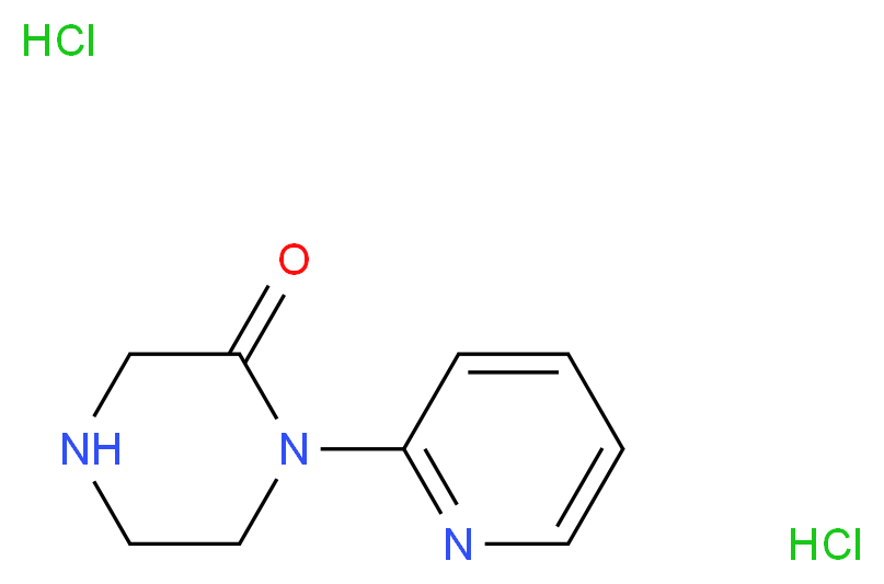 1-Pyridin-2-yl-piperazin-2-one dihydrochloride_分子结构_CAS_345310-98-7)