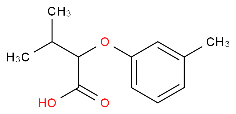 3-methyl-2-(3-methylphenoxy)butanoic acid_分子结构_CAS_63403-11-2)