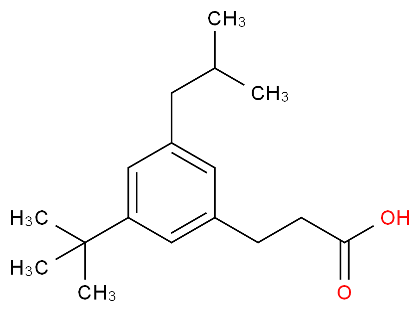 3-(3,5-Di-tert-butylphenyl)propionic acid_分子结构_CAS_42288-01-7)