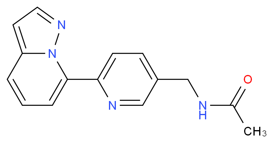 N-[(6-pyrazolo[1,5-a]pyridin-7-ylpyridin-3-yl)methyl]acetamide_分子结构_CAS_)