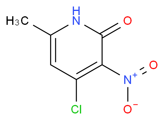 4-chloro-6-methyl-3-nitro-1,2-dihydropyridin-2-one_分子结构_CAS_95835-64-6