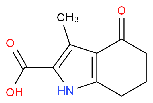 3-methyl-4-oxo-4,5,6,7-tetrahydro-1H-indole-2-carboxylic acid_分子结构_CAS_6577-89-5