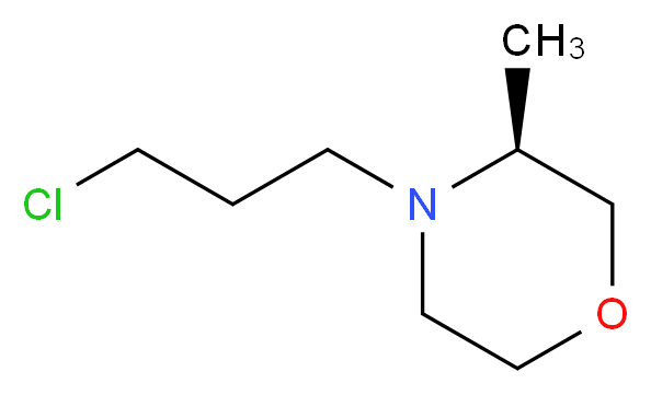 (3S)-4-(3-chloropropyl)-3-methylmorpholine_分子结构_CAS_1049809-90-6