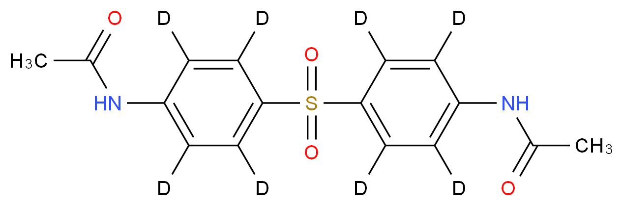 N-{4-[4-acetamido(<sup>2</sup>H<sub>4</sub>)benzenesulfonyl](<sup>2</sup>H<sub>4</sub>)phenyl}acetamide_分子结构_CAS_557794-37-3