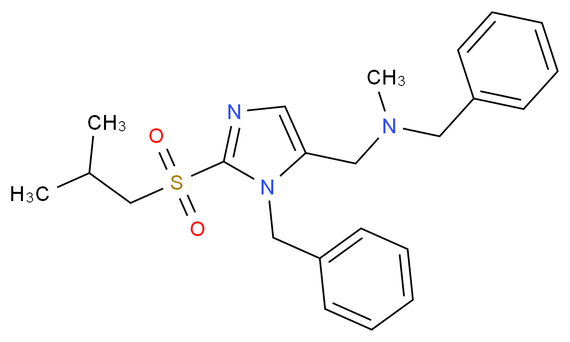 N-benzyl-1-[1-benzyl-2-(isobutylsulfonyl)-1H-imidazol-5-yl]-N-methylmethanamine_分子结构_CAS_)