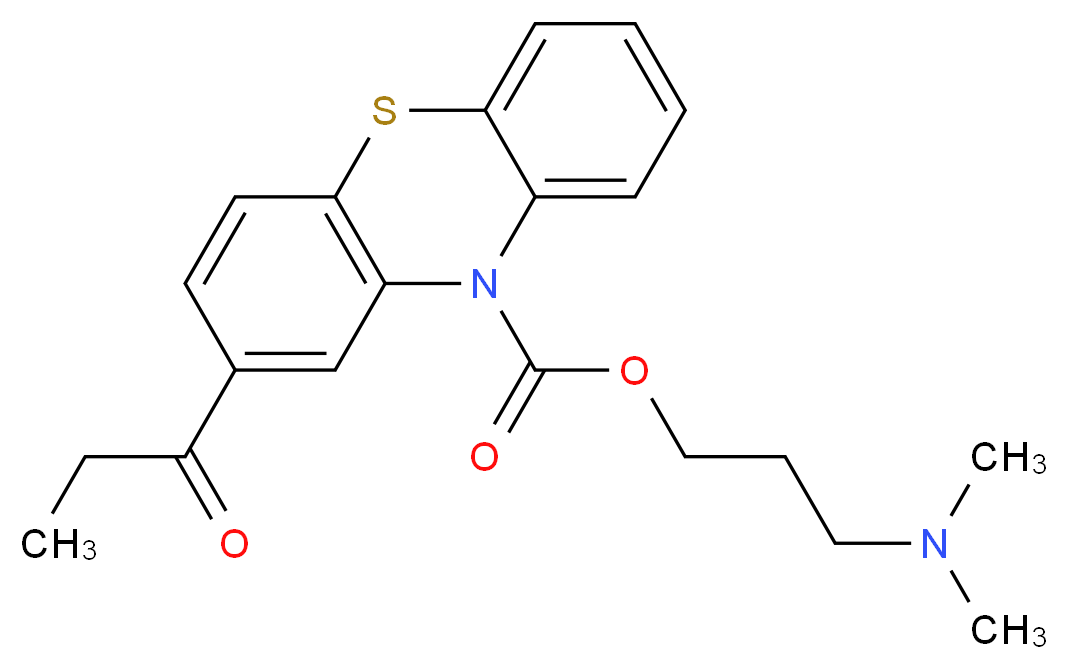 2-Propionyl Phenothiazine N-Carboxylic Acid 3-(Dimethylamino)propyl Ester_分子结构_CAS_1195865-71-4)