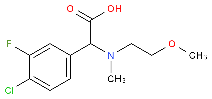 (4-chloro-3-fluorophenyl)[(2-methoxyethyl)(methyl)amino]acetic acid_分子结构_CAS_)