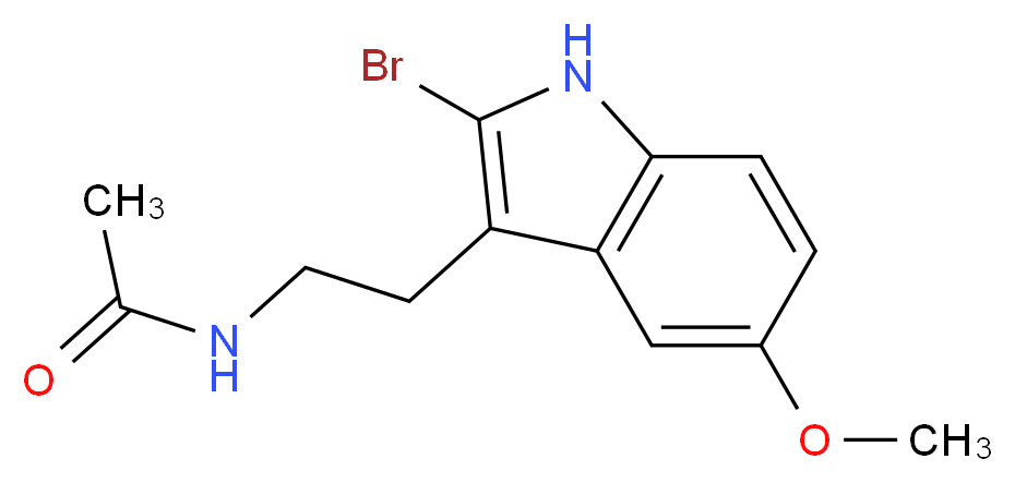 N-[2-(2-bromo-5-methoxy-1H-indol-3-yl)ethyl]acetamide_分子结构_CAS_142959-59-9