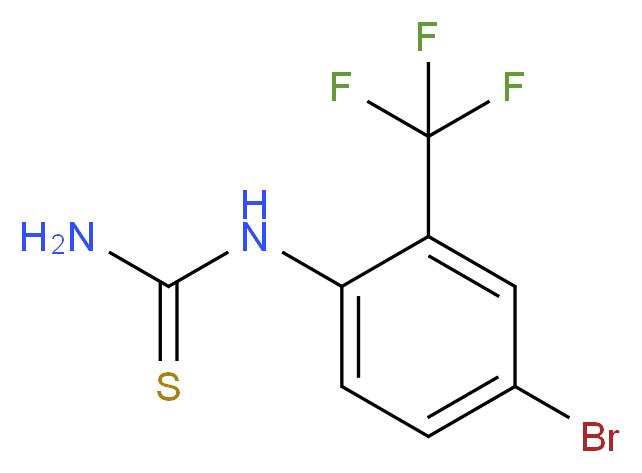 [4-溴-2-(三氟甲基)苯基]硫脲_分子结构_CAS_208186-71-4)