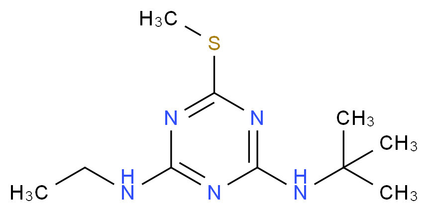 2-T-BUTYLAMINO-4-ETHYLAMINO-6-METHYLTHIO-S-TRIAZINE_分子结构_CAS_)