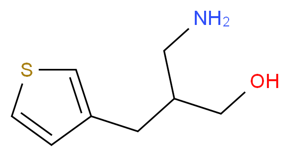 3-amino-2-(thiophen-3-ylmethyl)propan-1-ol_分子结构_CAS_929974-90-3