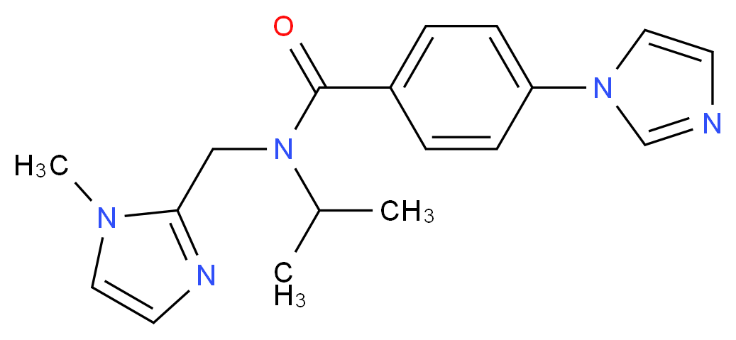 4-(1H-imidazol-1-yl)-N-isopropyl-N-[(1-methyl-1H-imidazol-2-yl)methyl]benzamide_分子结构_CAS_)