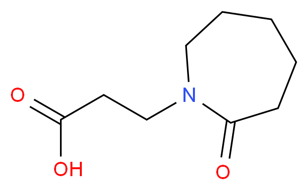 3-(2-oxoazepan-1-yl)propanoic acid_分子结构_CAS_505026-81-3