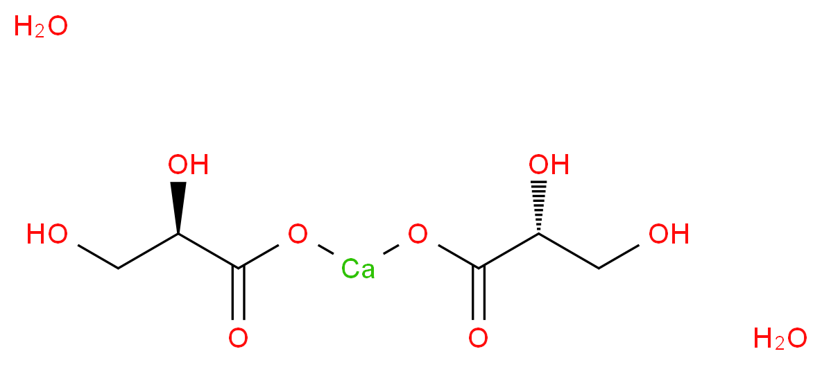 D-甘油酸 钙盐 二水合物_分子结构_CAS_6000-41-5)