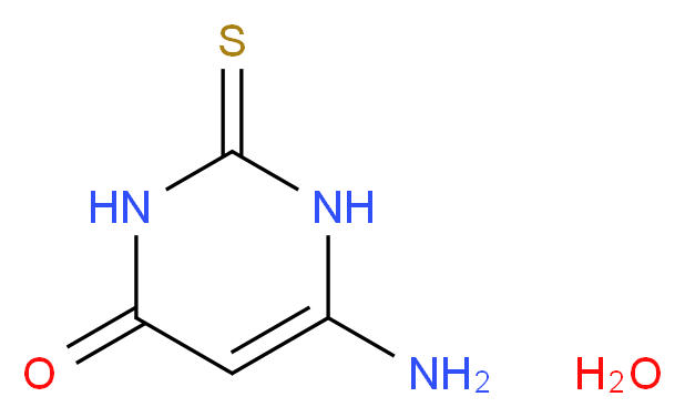 6-Amino-2-thioxo-2,3-dihydropyrimidin-4(1H)-one hydrate_分子结构_CAS_65802-56-4)