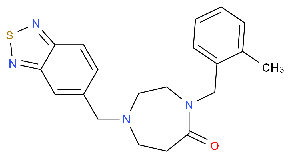 1-(2,1,3-benzothiadiazol-5-ylmethyl)-4-(2-methylbenzyl)-1,4-diazepan-5-one_分子结构_CAS_)