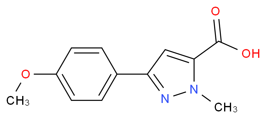 3-(4-methoxyphenyl)-1-methyl-1H-pyrazole-5-carboxylic acid_分子结构_CAS_)