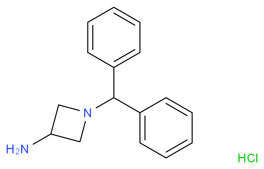 1-(diphenylmethyl)azetidin-3-amine hydrochloride_分子结构_CAS_1189735-08-7