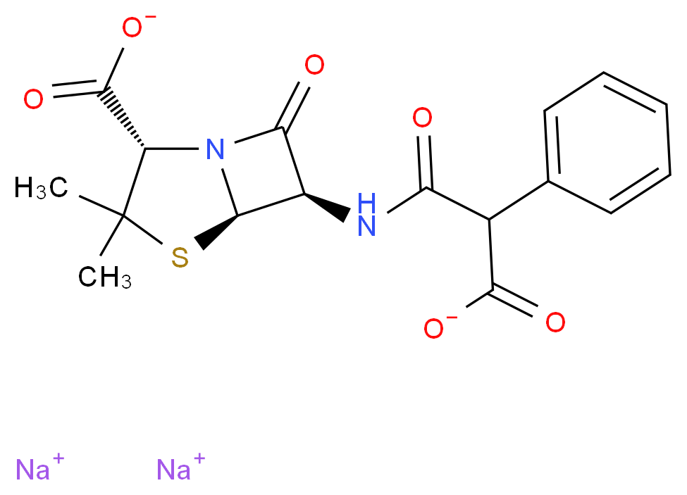 羧苄青霉素 二钠盐_分子结构_CAS_4800-94-6)