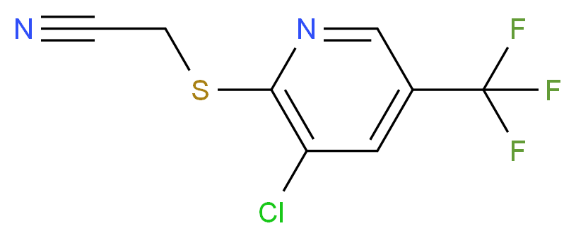 2-{[3-Chloro-5-(trifluoromethyl)-2-pyridinyl]-sulfanyl}acetonitrile_分子结构_CAS_)