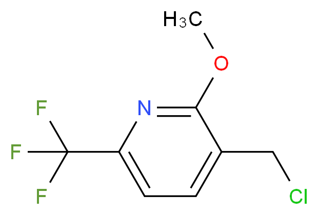 3-(chloromethyl)-2-methoxy-6-(trifluoromethyl)pyridine_分子结构_CAS_917396-38-4