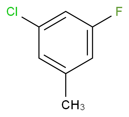 1-chloro-3-fluoro-5-methylbenzene_分子结构_CAS_93857-90-0
