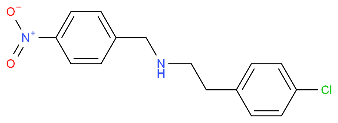 [2-(4-chlorophenyl)ethyl][(4-nitrophenyl)methyl]amine_分子结构_CAS_416887-93-9