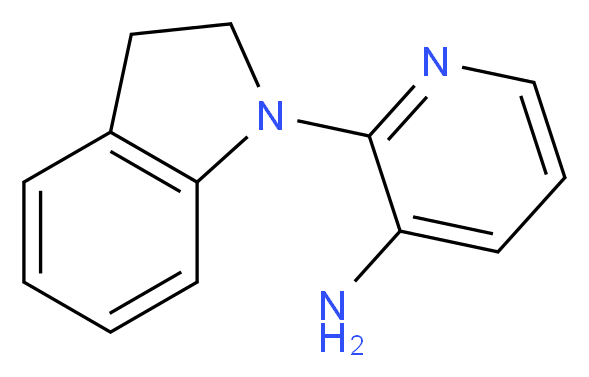 2-(2,3-Dihydro-1H-indol-1-yl)-3-pyridinylamine_分子结构_CAS_)