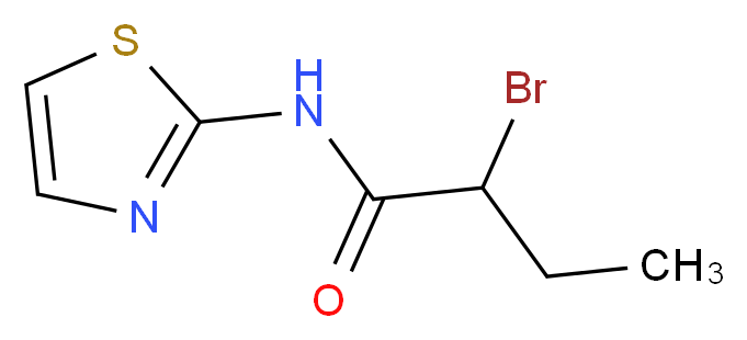 2-bromo-N-(1,3-thiazol-2-yl)butanamide_分子结构_CAS_116200-99-8