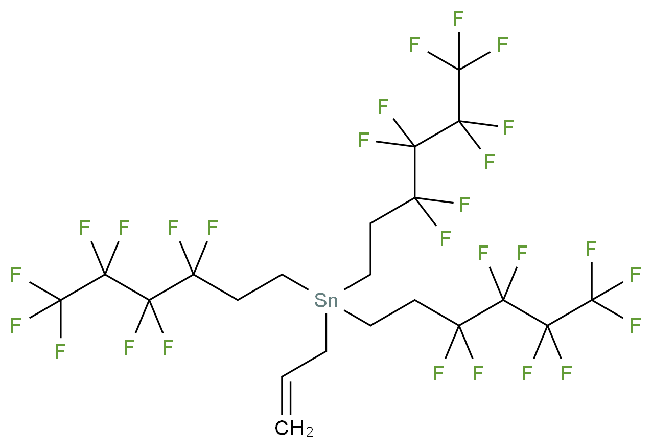 烯丙基三(3,3,4,4,5,5,6,6,6-九氟己基)锡烷_分子结构_CAS_215186-99-5)