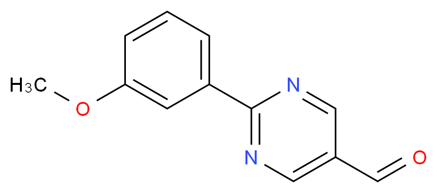 2-(3-Methoxyphenyl)pyrimidine-5-carboxaldehye_分子结构_CAS_1119398-70-7)