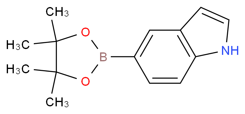 1H-Indole-5-boronic acid, pinacol ester_分子结构_CAS_269410-24-4)