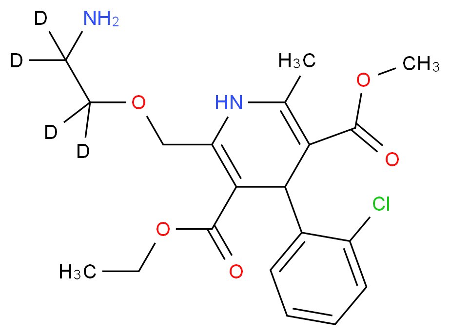 Amlodipine-d4_分子结构_CAS_)