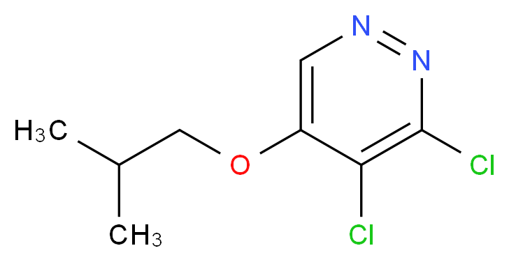 3,4-dichloro-5-(2-methylpropoxy)pyridazine_分子结构_CAS_1346698-01-8