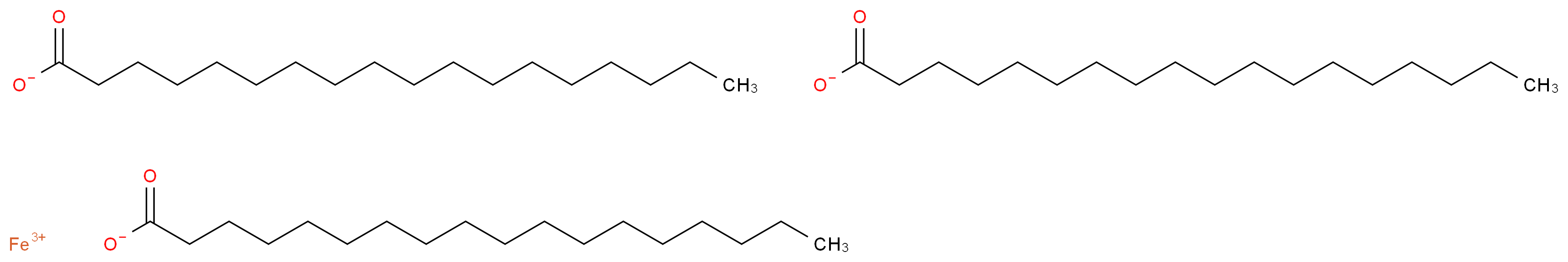 iron(3+) ion trioctadecanoate_分子结构_CAS_555-36-2