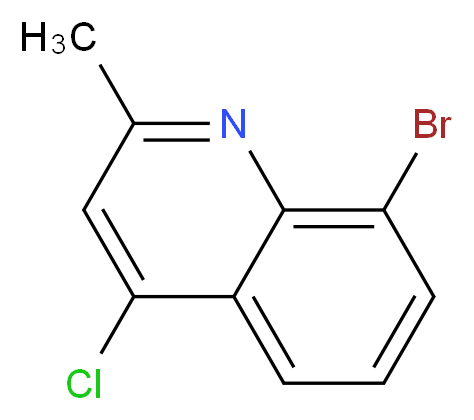 8-BROMO-4-CHLORO-2-METHYLQUINOLINE_分子结构_CAS_1201-07-6)