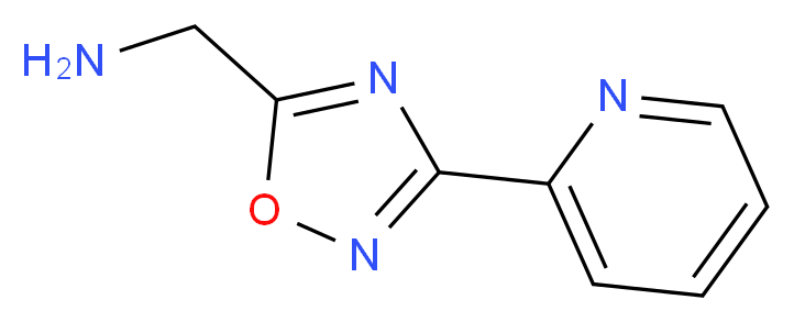 [3-(pyridin-2-yl)-1,2,4-oxadiazol-5-yl]methanamine_分子结构_CAS_936939-88-7