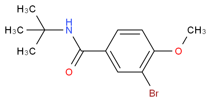 3-BroMo-N-(tert-butyl)-4-MethoxybenzaMide_分子结构_CAS_356550-24-8)