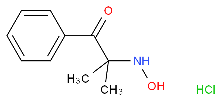 2-(N-hydroxyamino)-2-methyl-1-phenylpropan-1-one hydrochloride_分子结构_CAS_34046-73-6