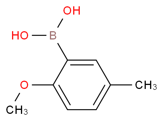 2-甲氧基-5-甲基苯硼酸_分子结构_CAS_127972-00-3)