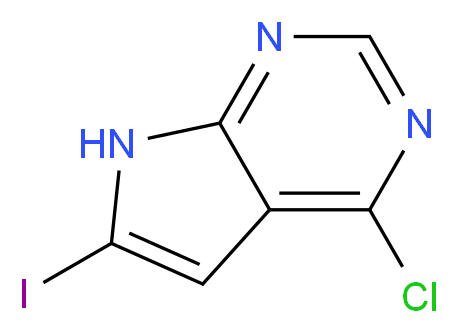 4-Chloro-6-iodo-7H-pyrrolo[2,3-d]pyrimidine_分子结构_CAS_876343-10-1)