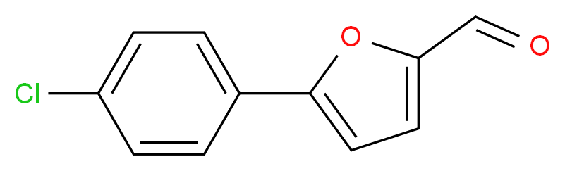 5-(4-氯苯基)糠醛_分子结构_CAS_34035-03-5)