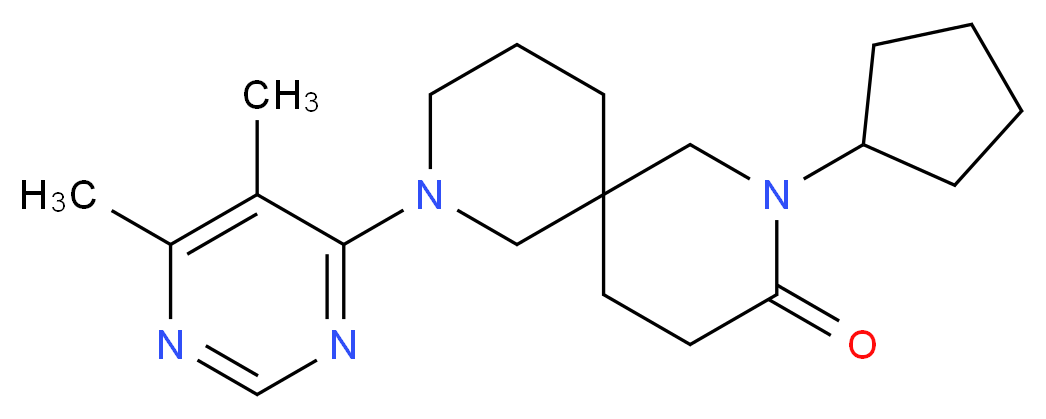 2-cyclopentyl-8-(5,6-dimethyl-4-pyrimidinyl)-2,8-diazaspiro[5.5]undecan-3-one_分子结构_CAS_)