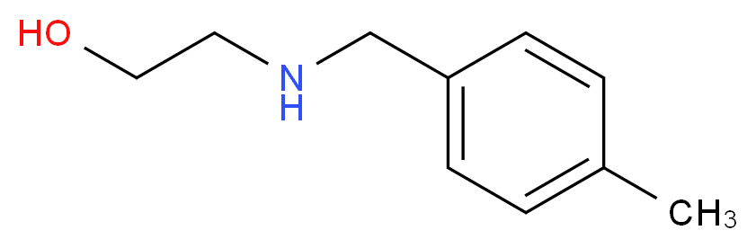 2-{[(4-methylphenyl)methyl]amino}ethan-1-ol_分子结构_CAS_40171-87-7