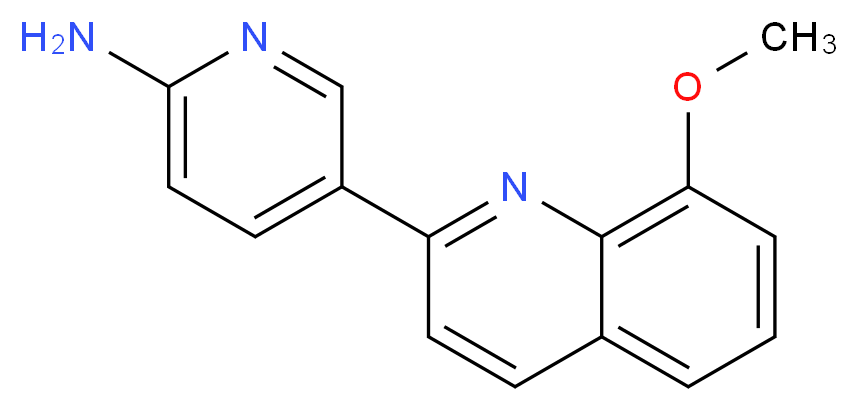5-(8-methoxyquinolin-2-yl)pyridin-2-amine_分子结构_CAS_)