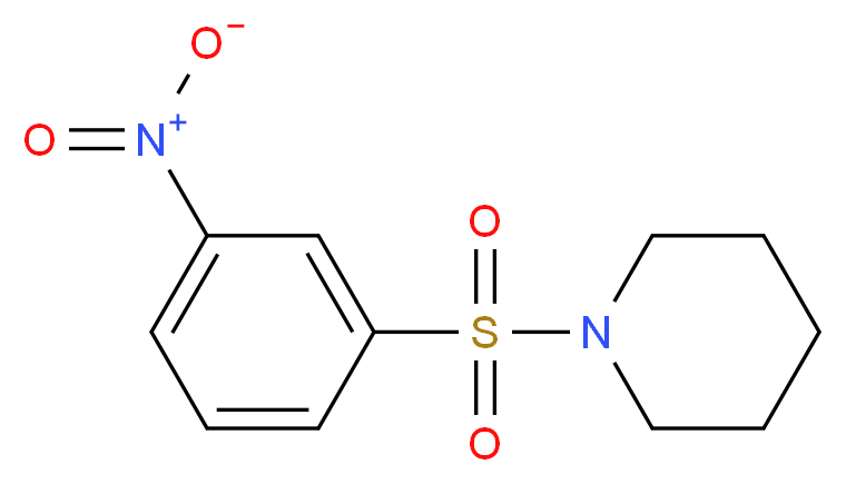 1-((3-Nitrophenyl)sulfonyl)piperidine_分子结构_CAS_91619-31-7)
