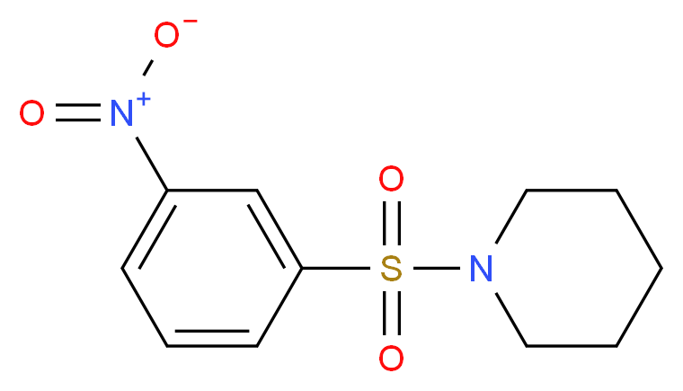 1-(3-Nitrophenylsulfonyl)piperidine_分子结构_CAS_91619-31-7)