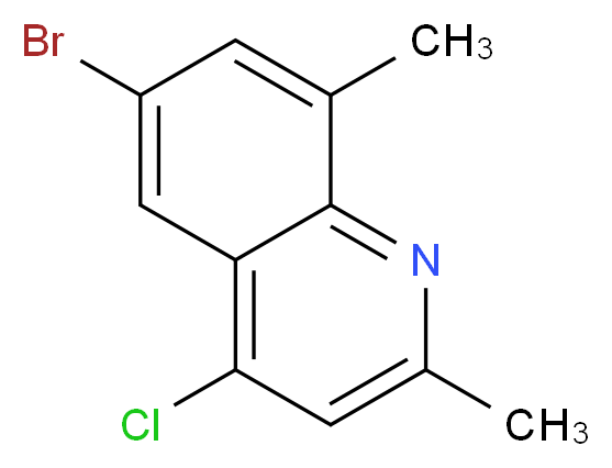 6-Bromo-4-chloro-2,8-dimethylquinoline_分子结构_CAS_1153002-90-4)